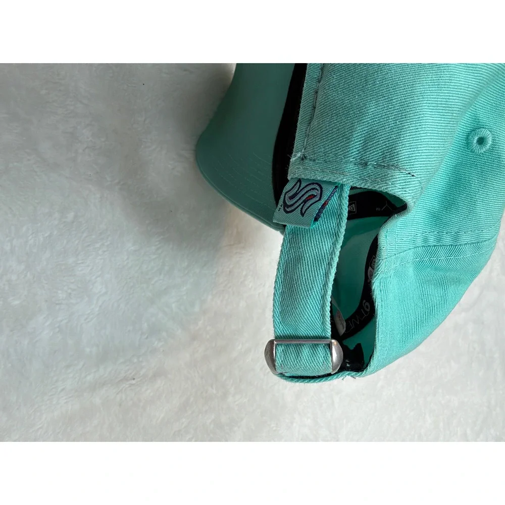 New Era 9TWENTY Seattle Kraken Youth Hat Teal Adjustable NHL Baseball Cap